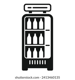 Transported vending machine icon simple vector. Drink cooler. Bottle snack