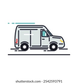 Icono de línea de transporte - Ilustración vectorial
