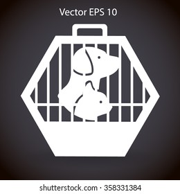 transporting the animals in a cage vector