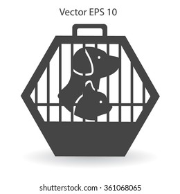 transporting the animals in a cage vector