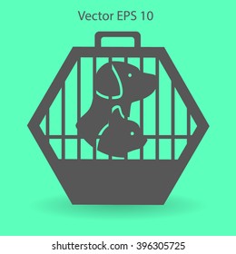 transporting the animals in a cage vector