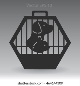 transporting the animals in a cage vector