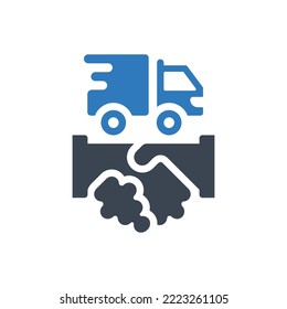 Transporting partners icon (Vector illustration)
