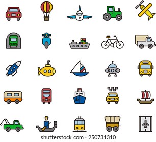 Transports icon set