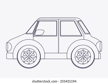 transpport, truck, car, desing over white background, vector illustration