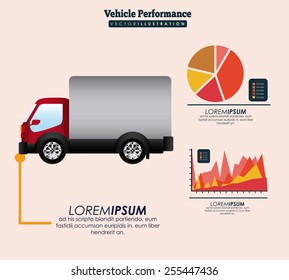 transpport, truck, car, desing over white background, vector illustration