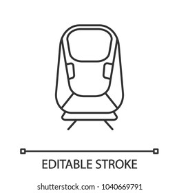 Transrapid Linear Icon. Thin Line Illustration. Maglev. High Speed Monorail Train. Contour Symbol. Vector Isolated Outline Drawing. Editable Stroke