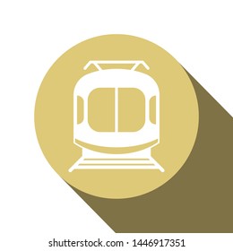 Transtation icon is in everywhere of place for travel. Vector illustration is on white background with long shadow.
