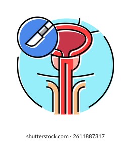 transurethral resection prostate surgery color icon vector. transurethral resection prostate surgery sign. isolated symbol illustration
