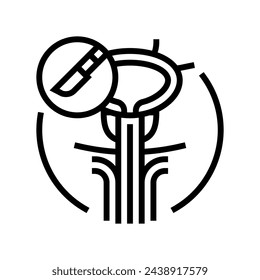 transurethral resection prostate surgery line icon vector. transurethral resection prostate surgery sign. isolated contour symbol black illustration