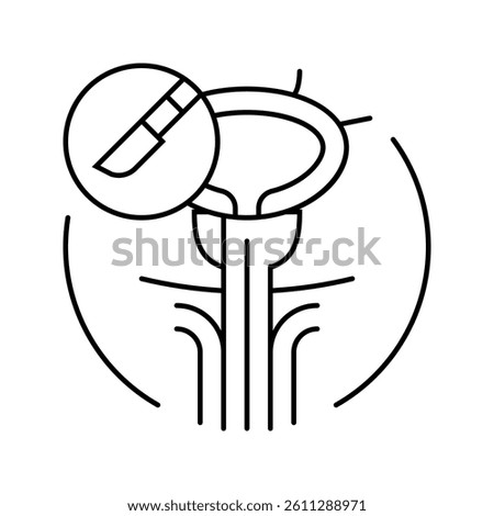 transurethral resection prostate surgery line icon vector. transurethral resection prostate surgery sign. isolated contour symbol black illustration