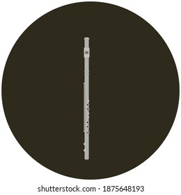 transverse flute musical instruments on white background