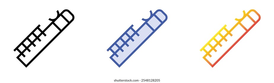 transverse icon. Linear, Blue Fill and Gradient Style Design Isolated On White Background