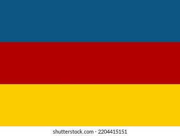 Transylvania flag vector illustration isolated. Symbol of historical region in central Romania.