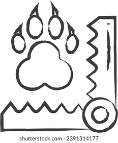 Trap hand drawn vector illustration