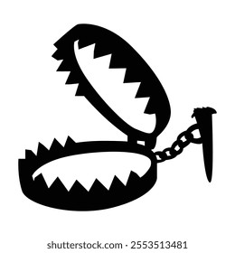 Trap Icon for Hunting, Security, and Danger Alerts