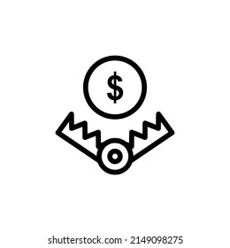 Trap Icon. Line Art Style Design Isolated On White Background