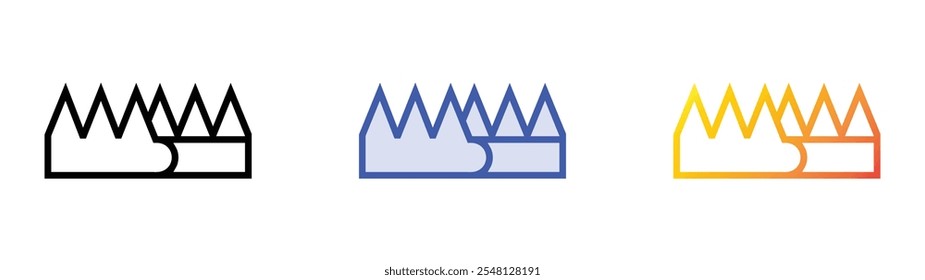 trap icon. Linear, Blue Fill and Gradient Style Design Isolated On White Background