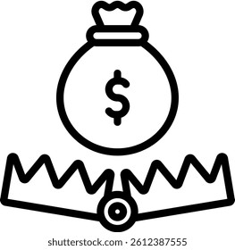 Trap Icon Outline Vector Illustration