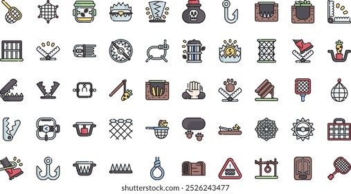 Trap icons High-Quality Vector Icons Collection with Editable Stroke. Ideal for Professional and Creative Projects.