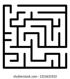 Trap maze line icon design 