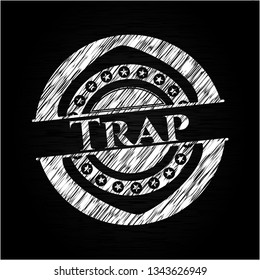 Trap on chalkboard
