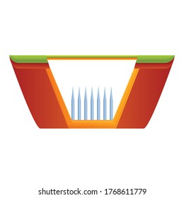 Trap pit icon. Cartoon of trap pit vector icon for web design isolated on white background