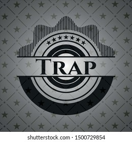 Trap retro style black emblem. Vector Illustration. Detailed.