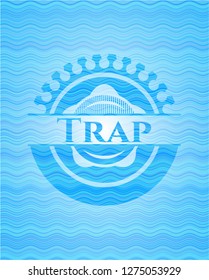 Trap sky blue water badge.