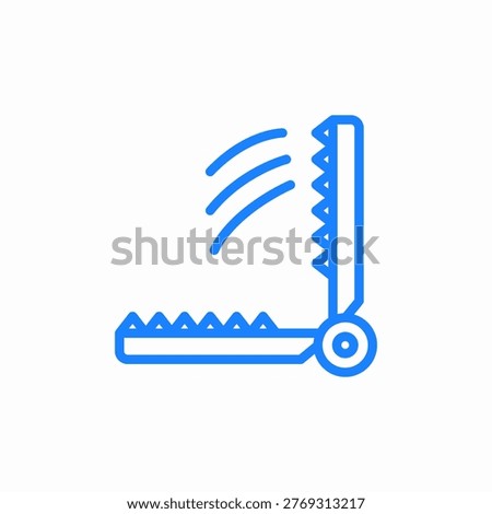 trap snap danger icon sign vector