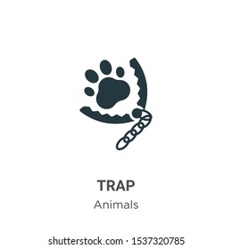 Trap vector icon on white background. Flat vector trap icon symbol sign from modern animals collection for mobile concept and web apps design.