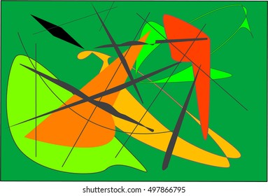 Trapeze - An abstract version of trapeze artists in a circus 