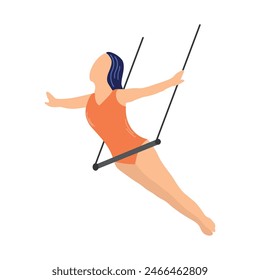 Trapeze artist icon clipart avatar logotype isolated vector illustration