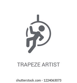 Trapeze artist icon. Trendy Trapeze artist logo concept on white background from Circus collection. Suitable for use on web apps, mobile apps and print media.