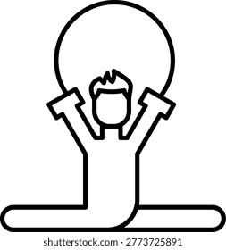 Trapeze Artist Icon Vector Element line icon design vector icons