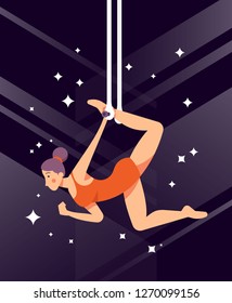 Trapeze Artist Illustration. on vector eps.10