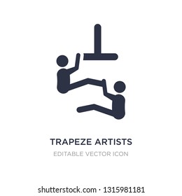 trapeze artists icon on white background. Simple element illustration from Animals concept. trapeze artists icon symbol design.