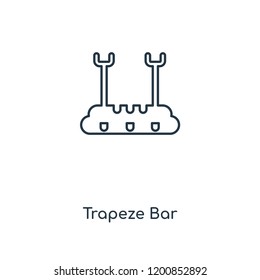 Trapeze Bar concept line icon. Linear Trapeze Bar concept outline symbol design. This simple element illustration can be used for web and mobile UI/UX.