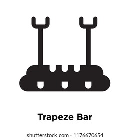 Trapeze Bar icon vector isolated on white background, logo concept of Trapeze Bar sign on transparent background, filled black symbol