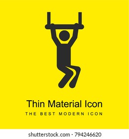 Trapeze bright yellow material minimal icon or logo design