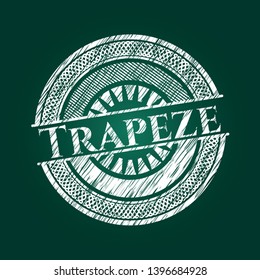 Trapeze with chalkboard texture. Vector Illustration. Detailed.