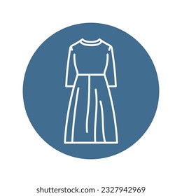 Trapeze dress black line icon. Pictogram for web page, mobile app, promo.