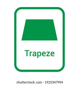 trapeze geometric shape for preschoolers