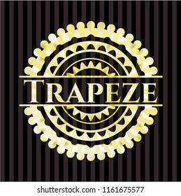 Trapeze gold shiny emblem