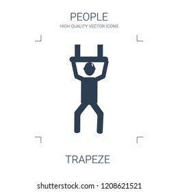 trapeze icon. high quality filled trapeze icon on white background. from people collection flat trendy vector trapeze symbol. use for web and mobile