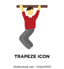 Trapeze icon vector isolated on white background, Trapeze transparent sign