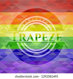 Trapeze lgbt colors emblem 