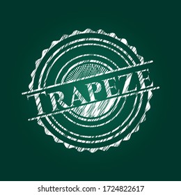 Trapeze on blackboard. Vector Illustration. Detailed. 