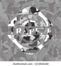 Trapeze on grey camo pattern