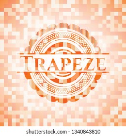 Trapeze orange mosaic emblem